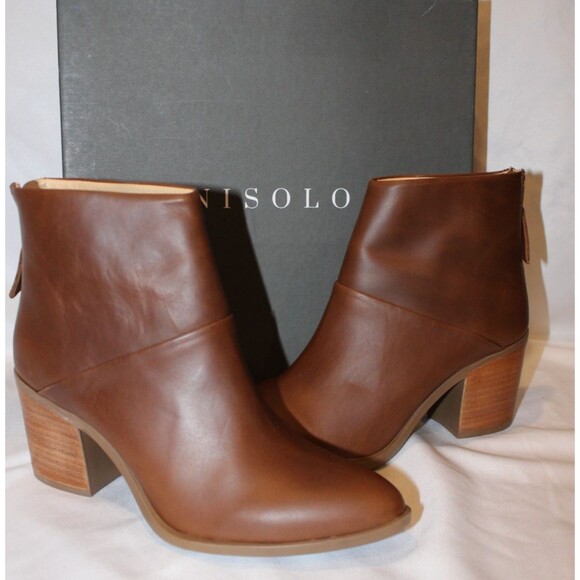 Nisolo Women's Dari Leather Commuter Boots BROWN Size‎ 9.5 NIB $250 RARE COLOR - Picture 1 of 6
